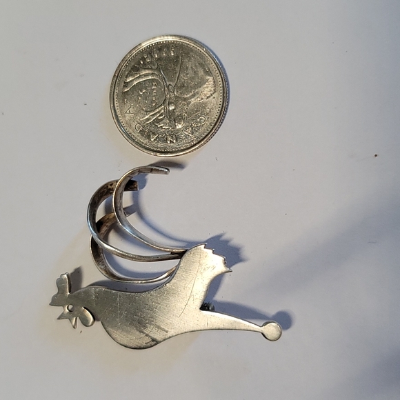 Sterling Silver Rooster Brooch - Picture 4 of 4